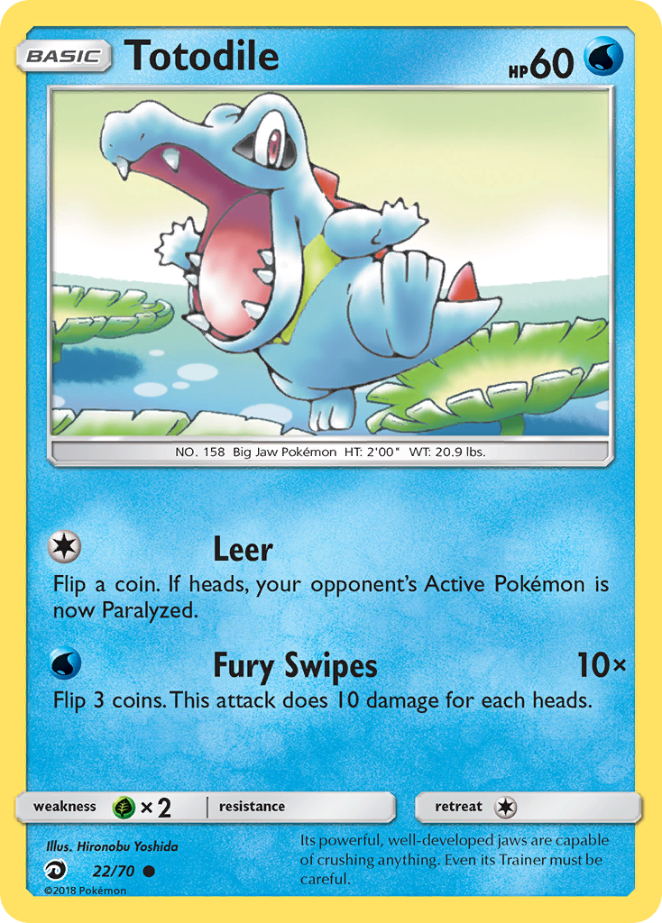 Totodile (22/70) [Sun & Moon: Dragon Majesty] | Card Merchant Takapuna