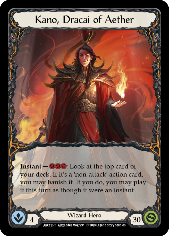 Kano, Dracai of Aether [ARC113-T] (Arcane Rising)  1st Edition Normal | Card Merchant Takapuna
