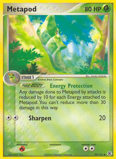 Metapod (39/112) [EX: FireRed & LeafGreen] | Card Merchant Takapuna