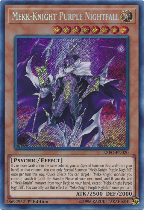 Mekk-Knight Purple Nightfall [EXFO-EN020] Secret Rare | Card Merchant Takapuna