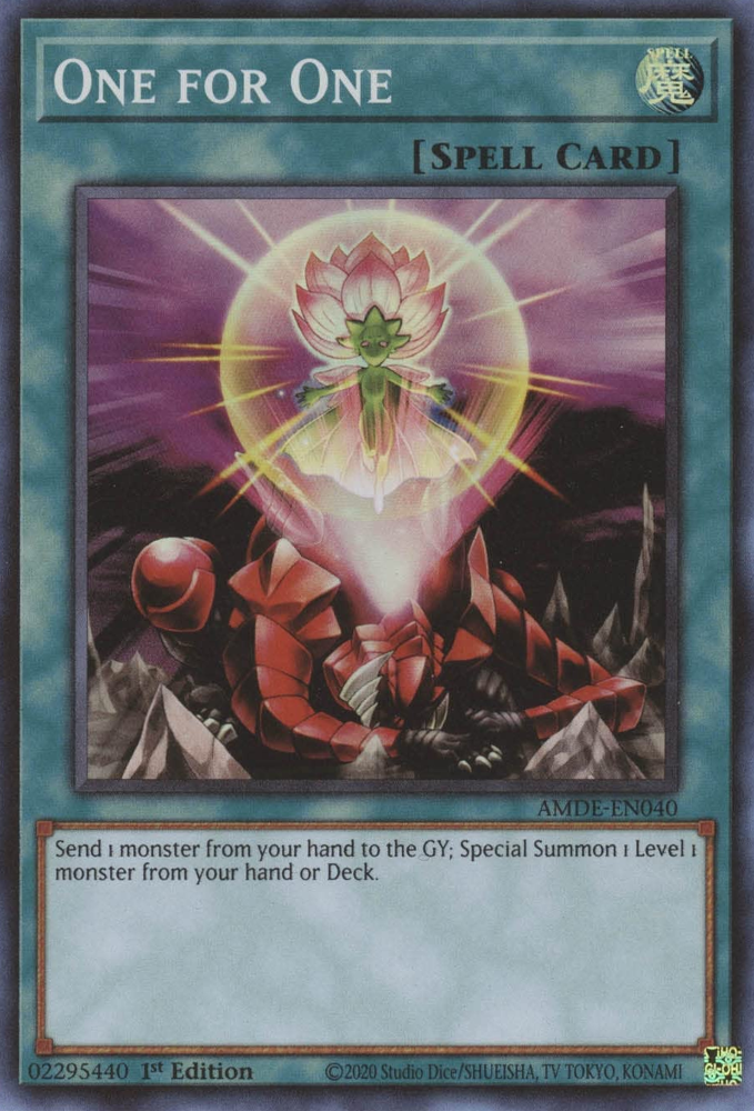 One for One [AMDE-EN040] Super Rare | Card Merchant Takapuna