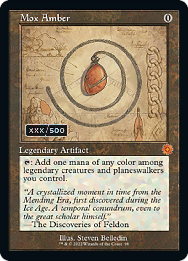 Mox Amber (Retro Schematic) (Serialized) [The Brothers' War Retro Artifacts] | Card Merchant Takapuna