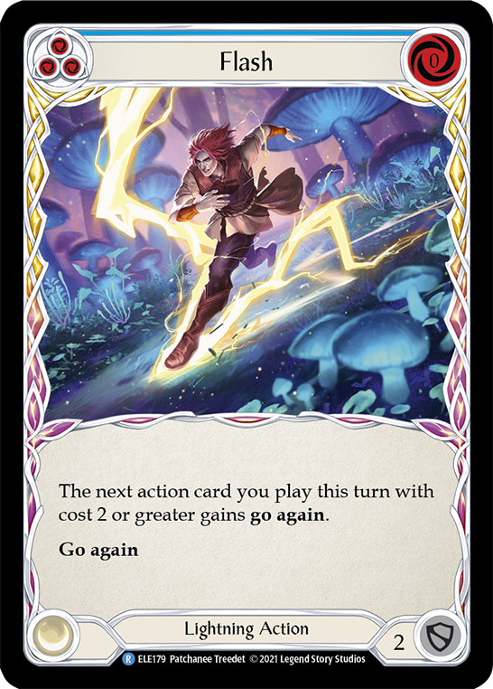Flash (Blue) [ELE179] (Tales of Aria)  1st Edition Rainbow Foil | Card Merchant Takapuna