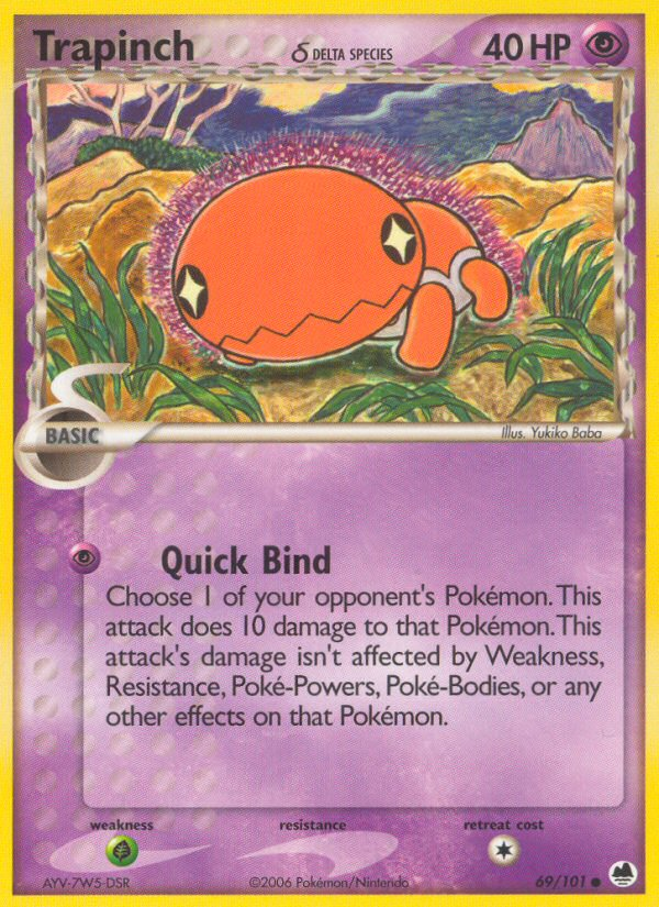 Trapinch (69/101) (Delta Species) [EX: Dragon Frontiers] | Card Merchant Takapuna