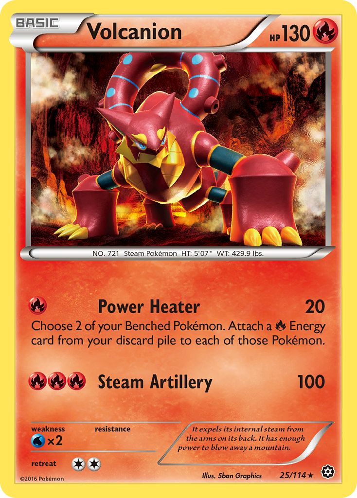 Volcanion (25/114) [XY: Steam Siege] | Card Merchant Takapuna