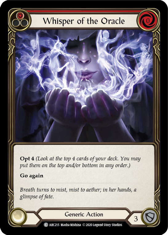Whisper of the Oracle (Red) [U-ARC215] (Arcane Rising Unlimited)  Unlimited Rainbow Foil | Card Merchant Takapuna