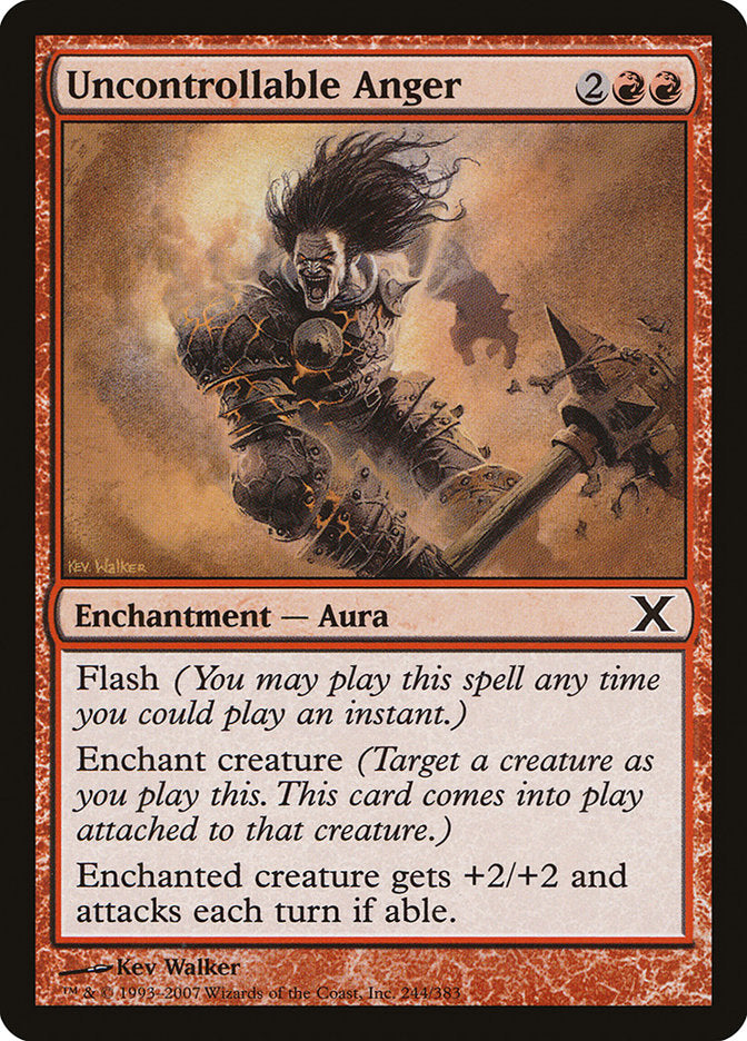 Uncontrollable Anger [Tenth Edition] | Card Merchant Takapuna