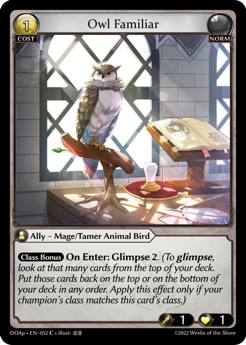 Owl Familiar (052) [Dawn of Ashes: Prelude] | Card Merchant Takapuna
