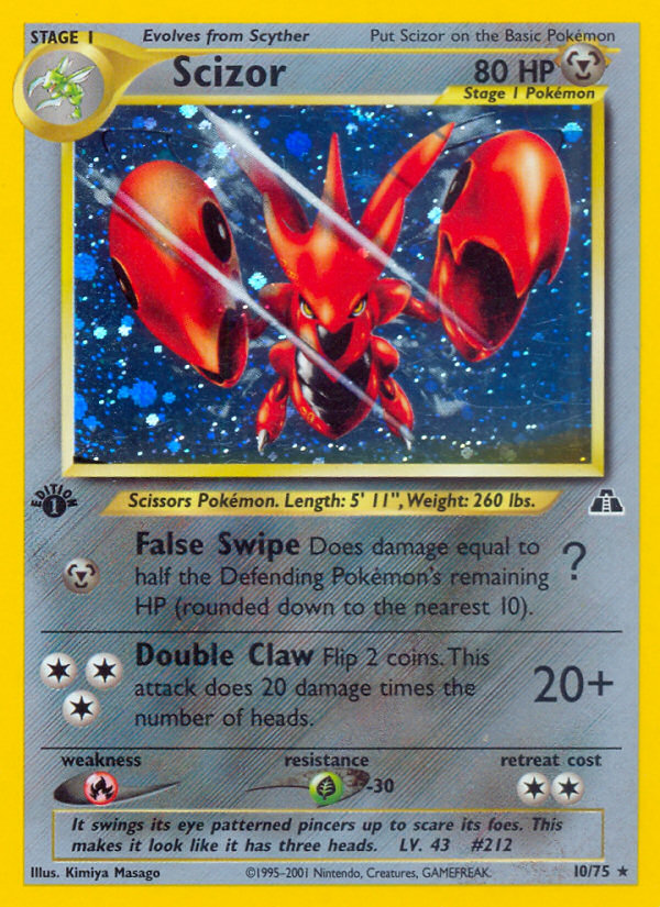 Scizor (10/75) [Neo Discovery 1st Edition] | Card Merchant Takapuna