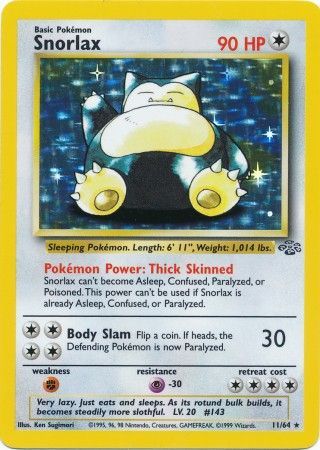 Snorlax (11/64) [Jungle Unlimited] | Card Merchant Takapuna