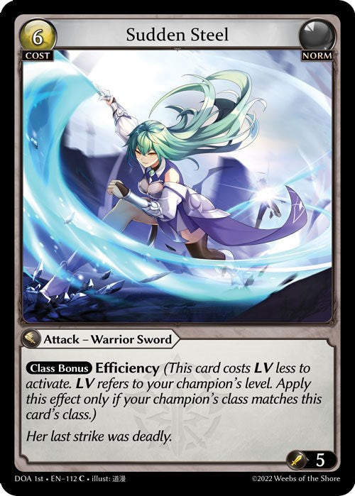 Sudden Steel (112) [Dawn of Ashes: 1st Edition] | Card Merchant Takapuna