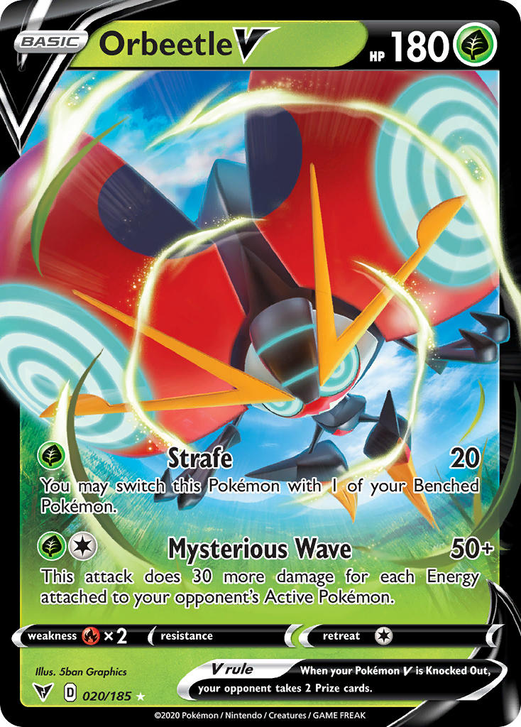 Orbeetle V (020/185) [Sword & Shield: Vivid Voltage] | Card Merchant Takapuna