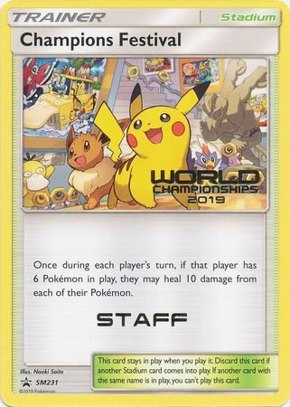 Champions Festival (SM231) (Staff 2019) [Sun & Moon: Black Star Promos] | Card Merchant Takapuna