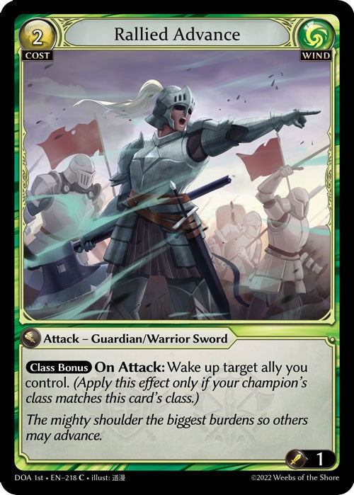 Rallied Advance (218) [Dawn of Ashes: 1st Edition] | Card Merchant Takapuna