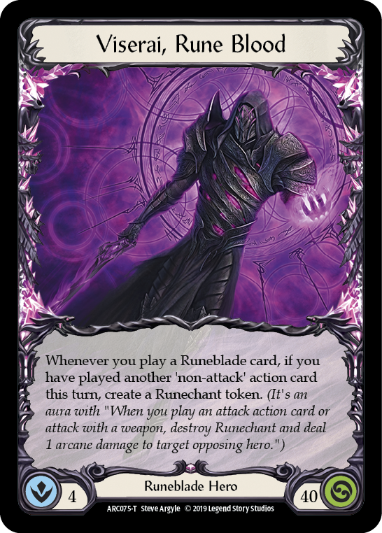 Viserai, Rune Blood [ARC075-T] (Arcane Rising)  1st Edition Normal | Card Merchant Takapuna