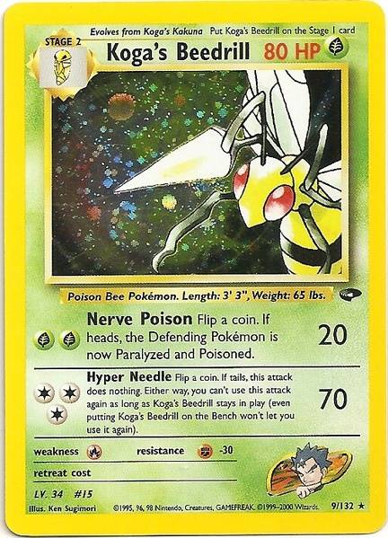 Koga's Beedrill (9/132) [Gym Challenge Unlimited] | Card Merchant Takapuna