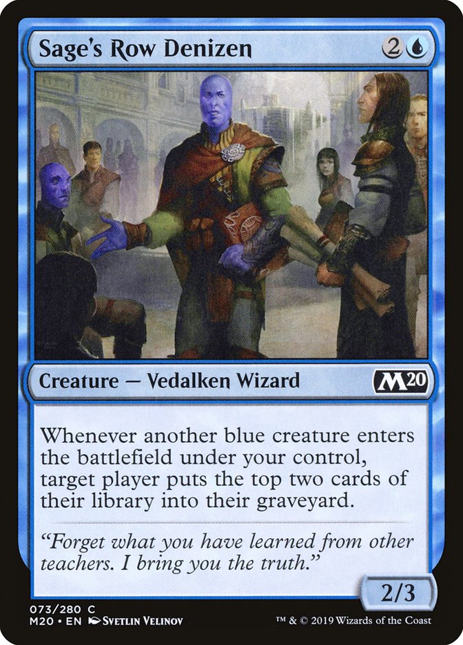 Sage's Row Denizen [Core Set 2020] | Card Merchant Takapuna