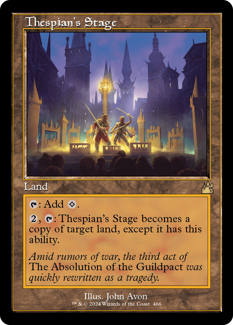 Thespian's Stage (Retro Frame) [Ravnica Remastered] | Card Merchant Takapuna
