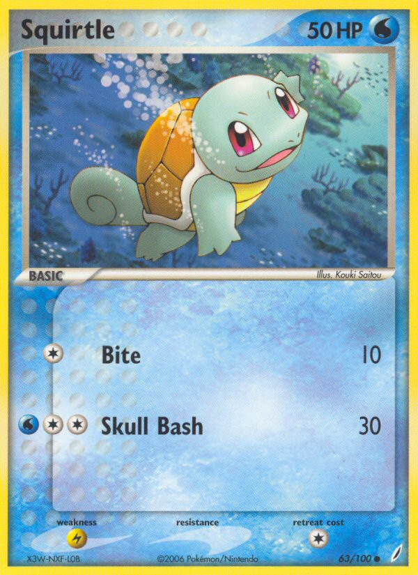 Squirtle (63/100) [EX: Crystal Guardians] | Card Merchant Takapuna