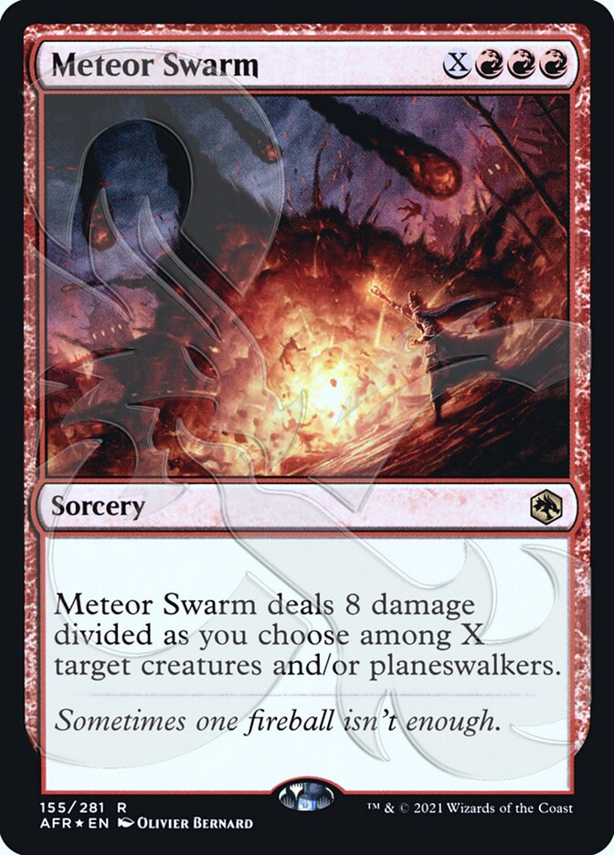 Meteor Swarm (Ampersand Promo) [Dungeons & Dragons: Adventures in the Forgotten Realms Promos] | Card Merchant Takapuna