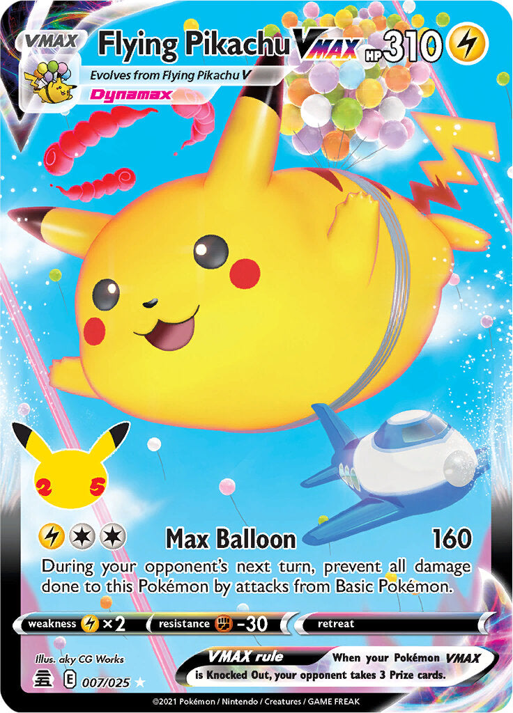 Flying Pikachu VMAX (007/025) [Celebrations: 25th Anniversary] | Card Merchant Takapuna