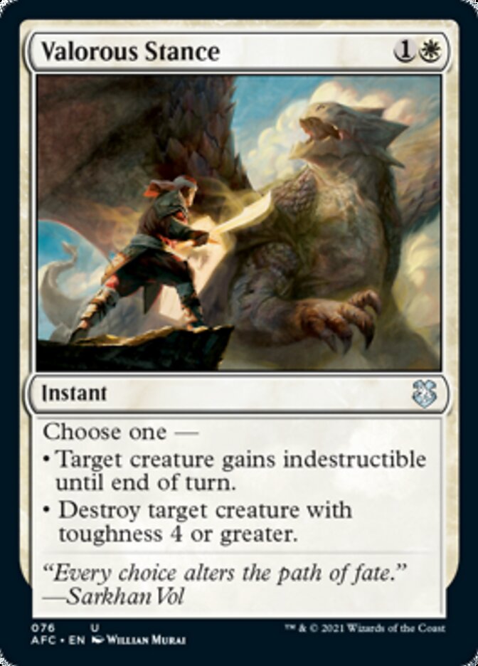 Valorous Stance [Dungeons & Dragons: Adventures in the Forgotten Realms Commander] | Card Merchant Takapuna