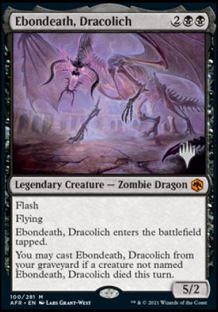 Ebondeath, Dracolich (Promo Pack) [Dungeons & Dragons: Adventures in the Forgotten Realms Promos] | Card Merchant Takapuna
