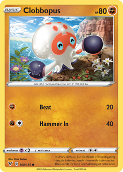 Clobbopus (100/185) [Sword & Shield: Vivid Voltage] | Card Merchant Takapuna