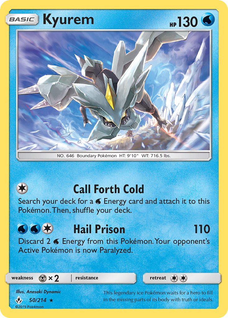 Kyurem (50/214) [Sun & Moon: Unbroken Bonds] | Card Merchant Takapuna