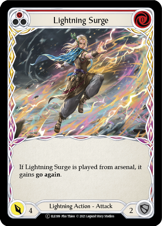 Lightning Surge (Red) [U-ELE189] (Tales of Aria Unlimited)  Unlimited Rainbow Foil | Card Merchant Takapuna
