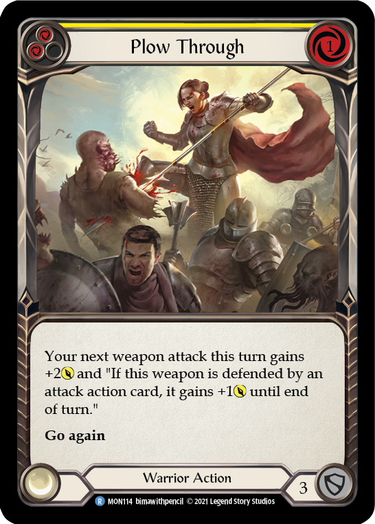 Plow Through (Yellow) [MON114] (Monarch)  1st Edition Normal | Card Merchant Takapuna