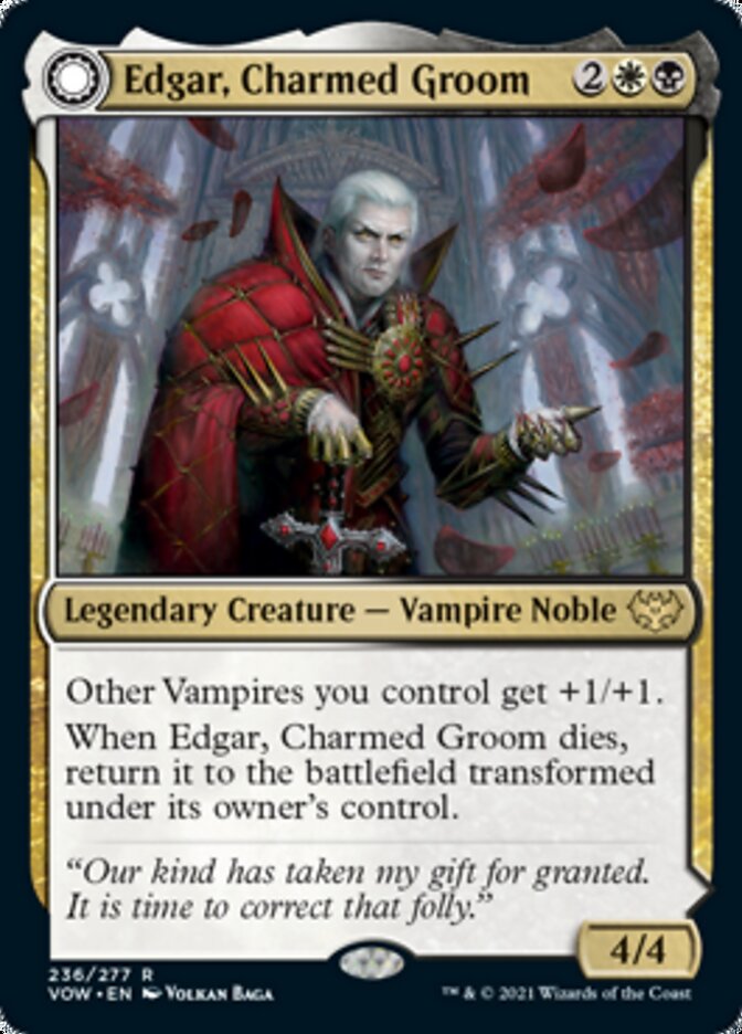 Edgar, Charmed Groom // Edgar Markov's Coffin [Innistrad: Crimson Vow] | Card Merchant Takapuna