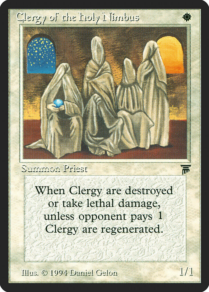 Clergy of the Holy Nimbus [Legends] | Card Merchant Takapuna