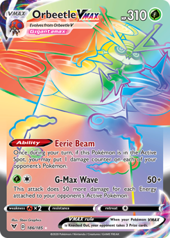 Orbeetle VMAX (186/185) [Sword & Shield: Vivid Voltage] | Card Merchant Takapuna