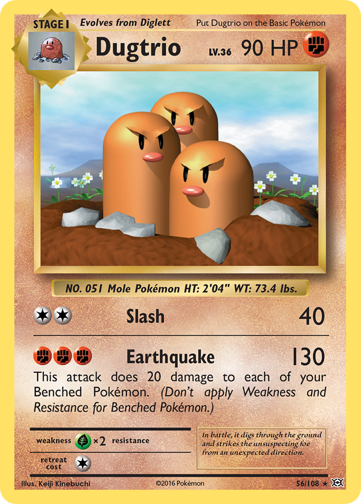 Dugtrio (56/108) [XY: Evolutions] | Card Merchant Takapuna