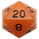 Mega Acrylic d20: Glow Orange | Card Merchant Takapuna