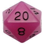 Mega Acrylic d20: Glow Purple | Card Merchant Takapuna