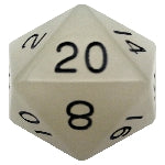Mega Acrylic d20: Glow Clear | Card Merchant Takapuna