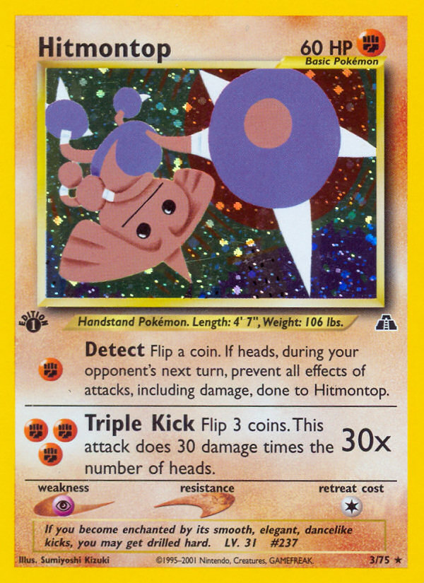 Hitmontop (3/75) [Neo Discovery 1st Edition] | Card Merchant Takapuna
