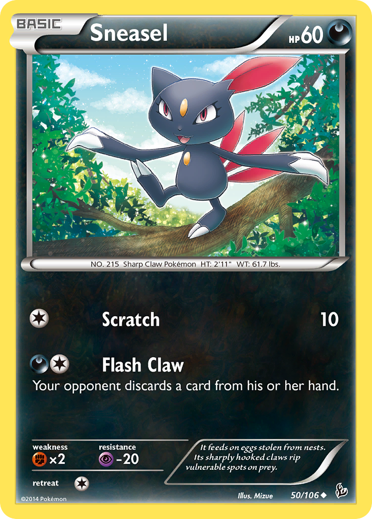 Sneasel (50/106) [XY: Flashfire] | Card Merchant Takapuna