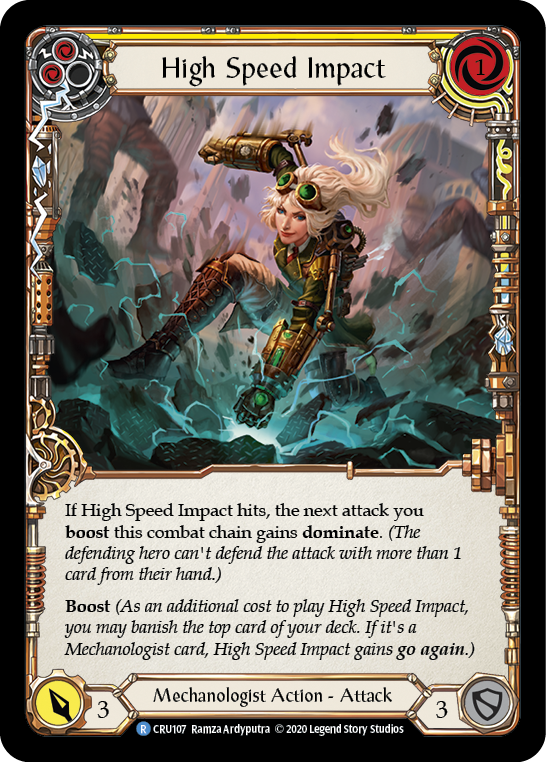 High Speed Impact (Yellow) [CRU107] (Crucible of War)  1st Edition Normal | Card Merchant Takapuna