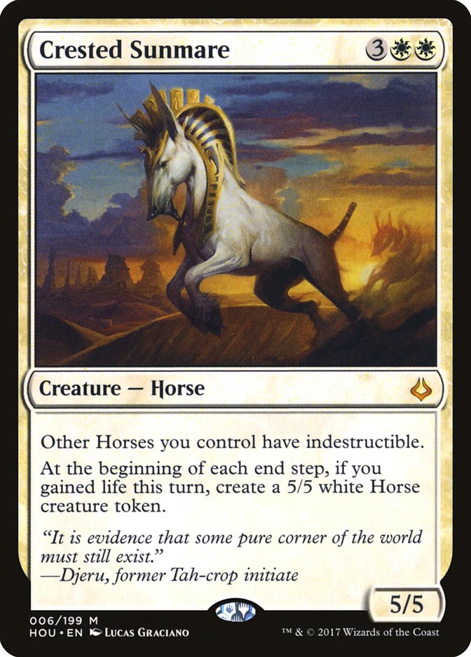 Crested Sunmare [Hour of Devastation] | Card Merchant Takapuna