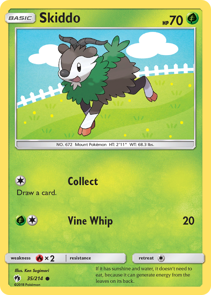 Skiddo (35/214) [Sun & Moon: Lost Thunder] | Card Merchant Takapuna