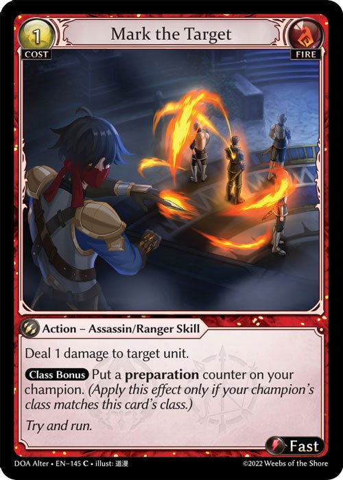 Mark the Target (145) [Dawn of Ashes: Alter Edition] | Card Merchant Takapuna