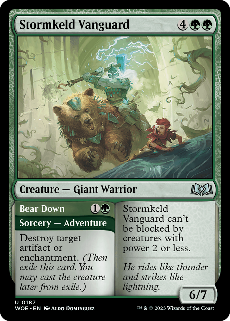 Stormkeld Vanguard // Bear Down [Wilds of Eldraine] | Card Merchant Takapuna