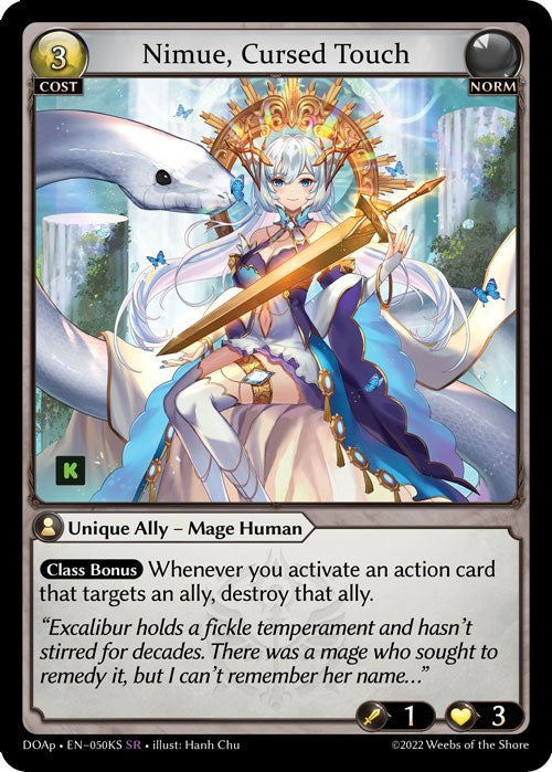 Nimue, Cursed Touch (050KS) [Dawn of Ashes: Prelude] | Card Merchant Takapuna