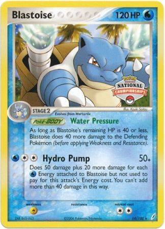 Blastoise (14/100) (National Championship Promo) [EX: Crystal Guardians] | Card Merchant Takapuna