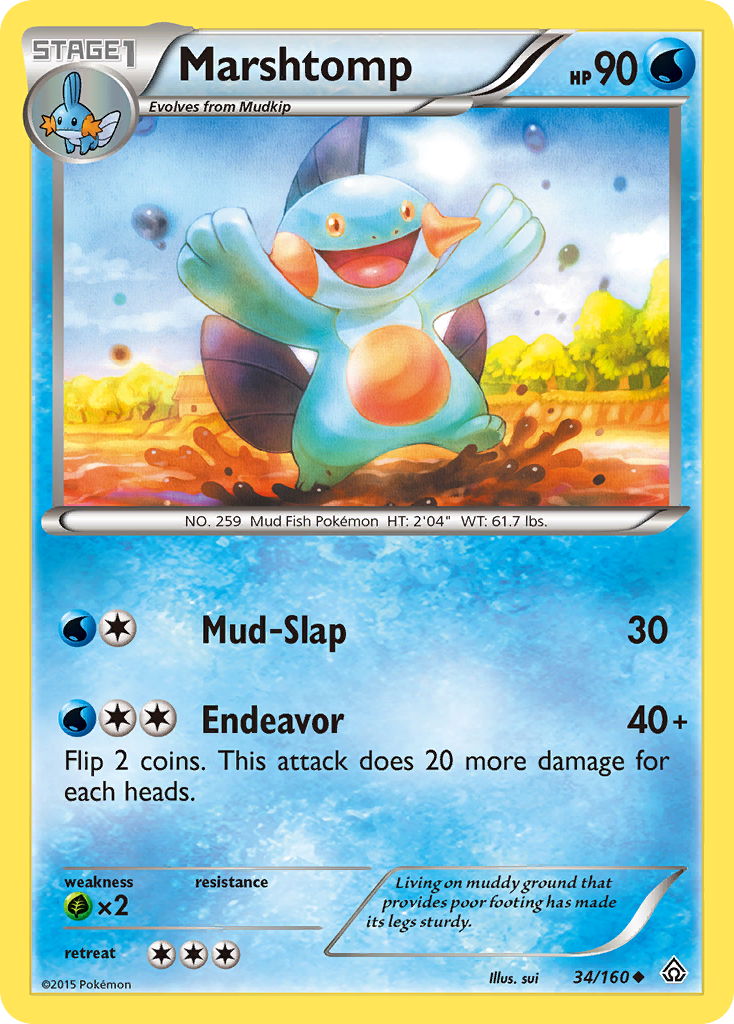 Marshtomp (34/160) [XY: Primal Clash] | Card Merchant Takapuna