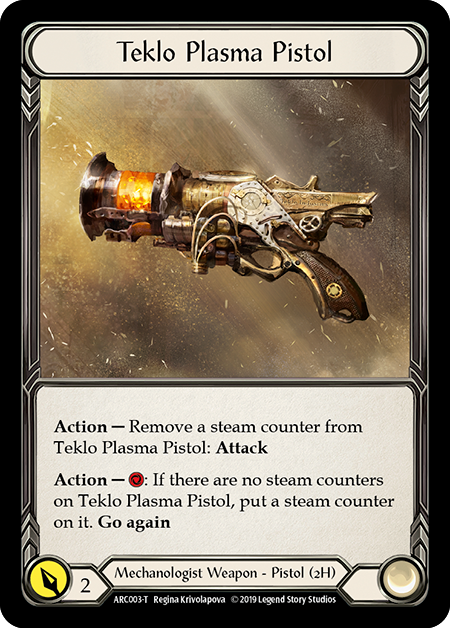 Death Dealer // Teklo Plasma Pistol [ARC040 // ARC003] (Arcane Rising)  1st Edition Normal | Card Merchant Takapuna