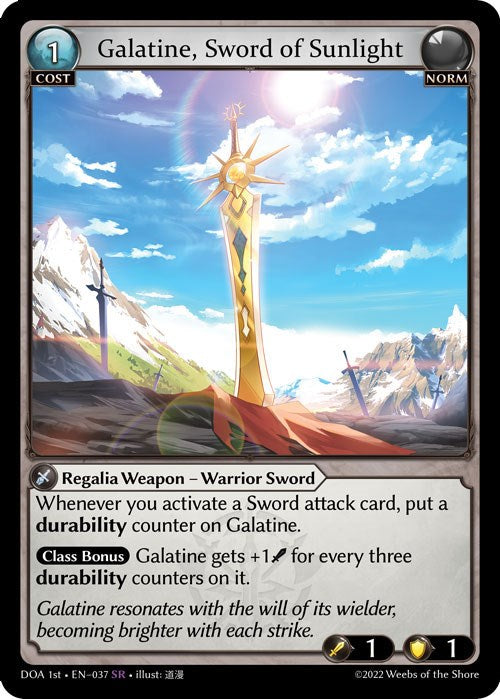 Galatine, Sword of Sunlight (037) [Dawn of Ashes: 1st Edition] | Card Merchant Takapuna